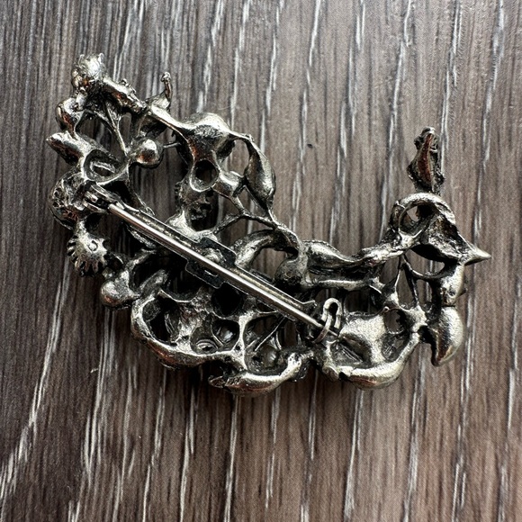 Vintage Aurora Borealis Faux Pearl Pin Brooch - Picture 5 of 8